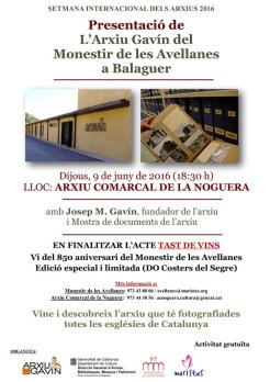 Presentació de l'Arxiu Gavín a Balaguer